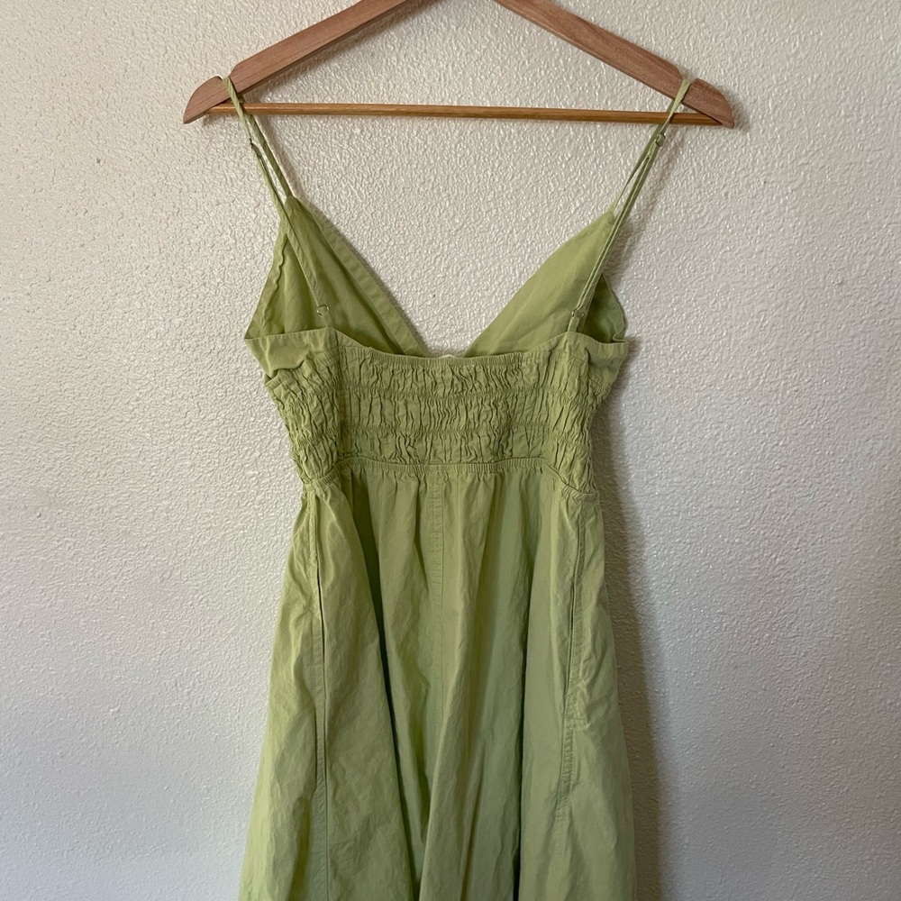 Altar'd State Light Green Midi 100% Cotton Dress Size Small w/ Pockets - Picture 7 of 7